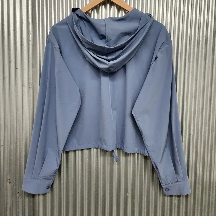 [BUNJANG] XEXYMIX Cropped Hooded Zip-Up Jacket Steel Blue Nylon / [L] 젝시믹스 XEXYMIX 크롭 후드 집업 재킷 스틸블루 나일론 20