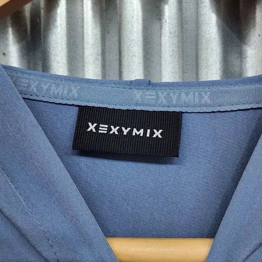 [BUNJANG] XEXYMIX Cropped Hooded Zip-Up Jacket Steel Blue Nylon / [L] 젝시믹스 XEXYMIX 크롭 후드 집업 재킷 스틸블루 나일론 20