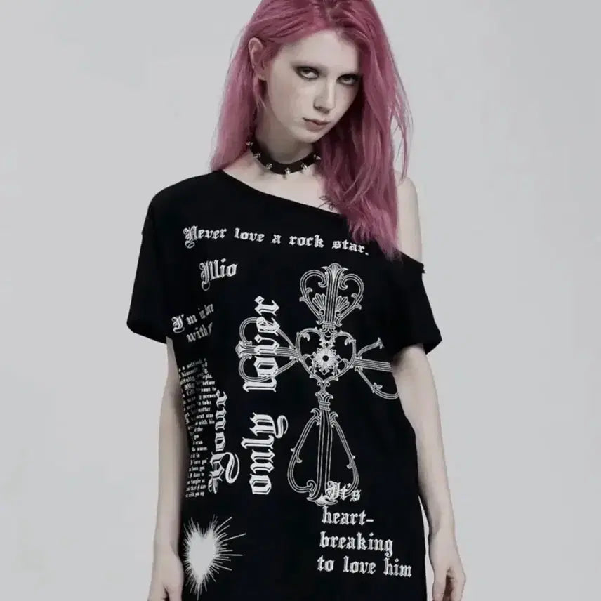 [BUNJANG] Illy O One Shoulder T-shirt Black / 일리오 원숄더 티셔츠 블랙