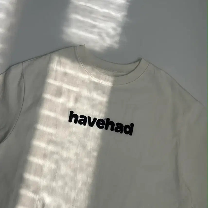 [BUNJANG] Havehad Signature White Cotton T-Shirt / [1] havehad 해브헤드 시그니처 화이트 반팔 티셔츠