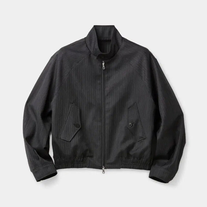 [BUNJANG] COOR Stripe Wool Blend Harrington Jacket (Charcoal Gray) / COOR 쿠어 스트라이프 울 블렌드 해링턴 자켓 (차콜그레이)