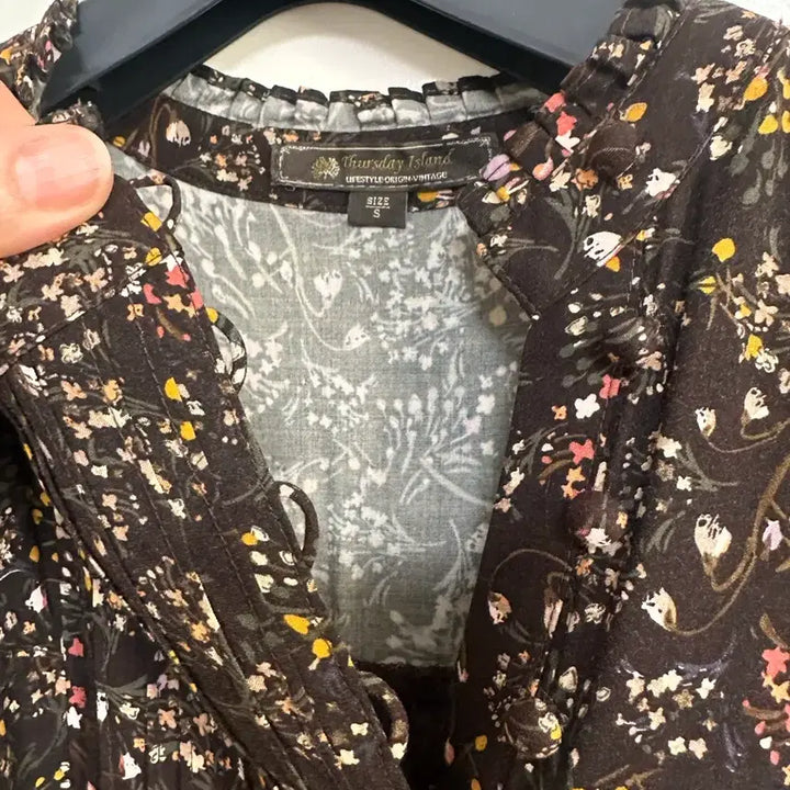 [BUNJANG] Thursday Island Flower Pattern Long Dress Size 55 / 썰스데이어일랜드 플라워 패턴 롱 원피스 55컨디션 최상