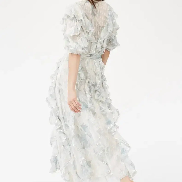 [BUNJANG] Rebecca Taylor Silk Ruffle Long Dress / 레베카테일러 실크 러플 롱원피스(새상품)한섬 이자벨마랑 짐머만 산드로