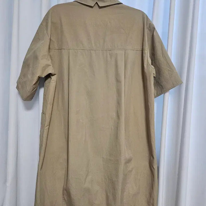 [BUNJANG] ZOOC Beige Short-Sleeve Cotton Dress Size 55 / ZOOC 진베이지  반팔 면 원피스  55