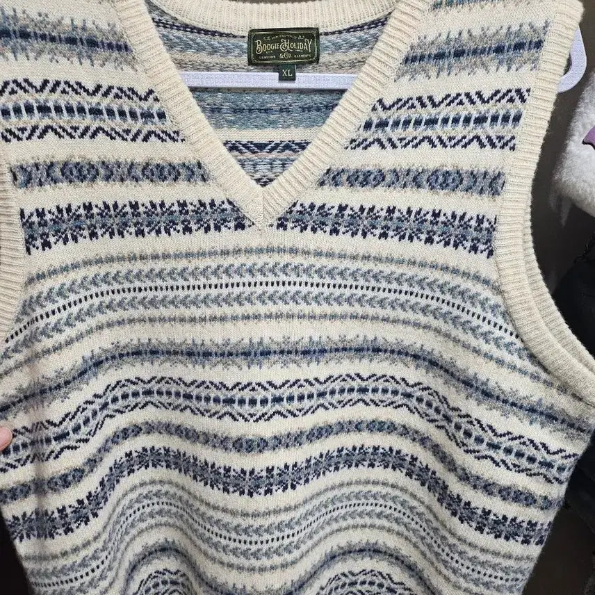 [BUNJANG] Boogie Holiday Fair Isle Vest XL / 부기홀리데이 페어아일 베스트 xl