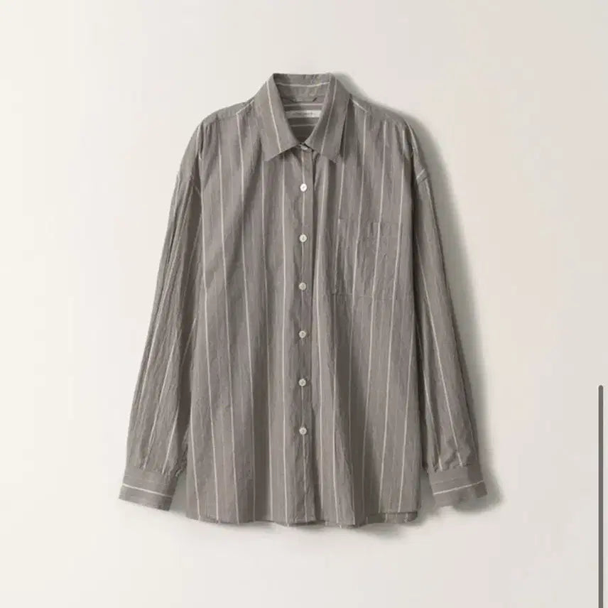 [SOLD OUT] 낫띵리튼 Moss stripe loose fit shirt 차콜