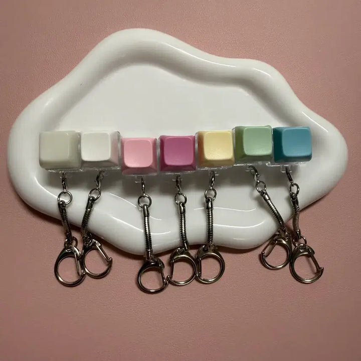 [BUNJANG] Customizable Keycap Charm Keychain with Assorted Parts / 내맘대로 꾸미는 키캡키링