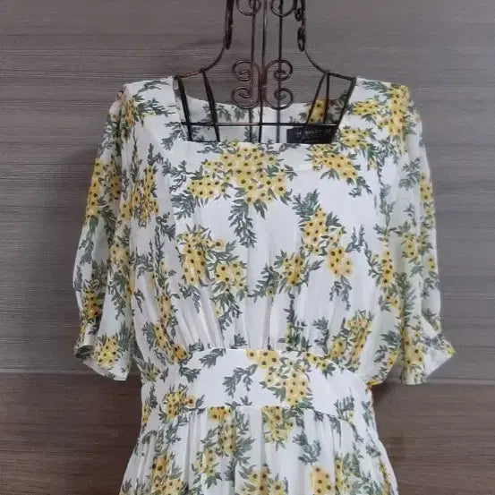 [BUNJANG] Yellow Chiffon Dress / 예쁜 옐로우 쉬폰 원피스 상태굿