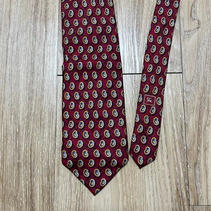 [BUNJANG] Burberry Paisley Silk Necktie Burgundy / 버버리 페이즐리 넥타이