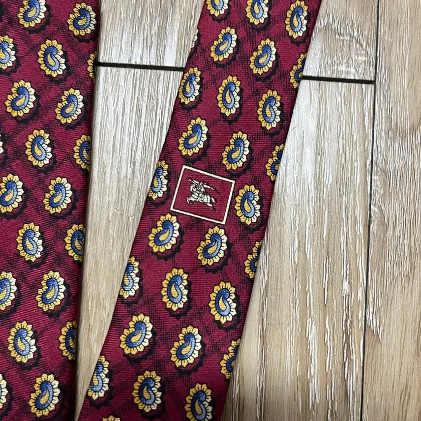 [BUNJANG] Burberry Paisley Silk Necktie Burgundy / 버버리 페이즐리 넥타이