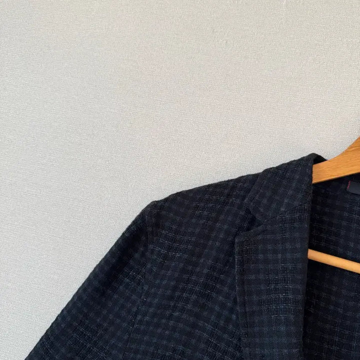 [BUNJANG] The GIGI Cotton Check Single 2B Linen Blazer Jacket Size 50 / 더 지지 코튼 체크 싱글 2B 린넨 블레이저 자켓 50
