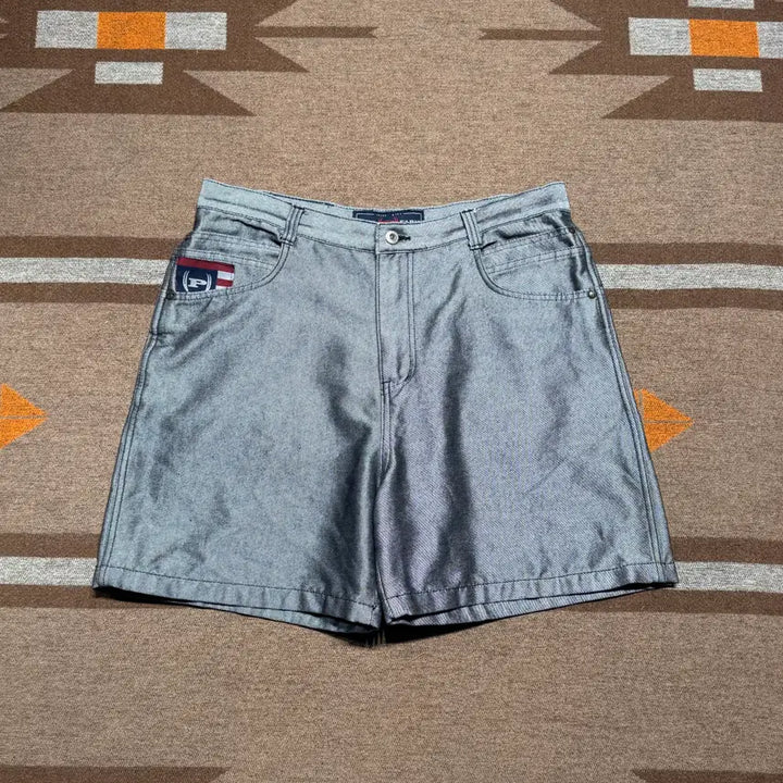 [BUNJANG] Fat Farm 90s Silver Denim Shorts Size 35 / USA 90s 팻팜 실버 데님 쇼츠 35