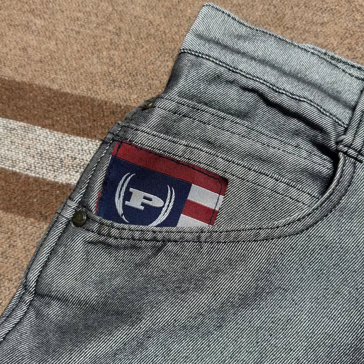 [BUNJANG] Fat Farm 90s Silver Denim Shorts Size 35 / USA 90s 팻팜 실버 데님 쇼츠 35
