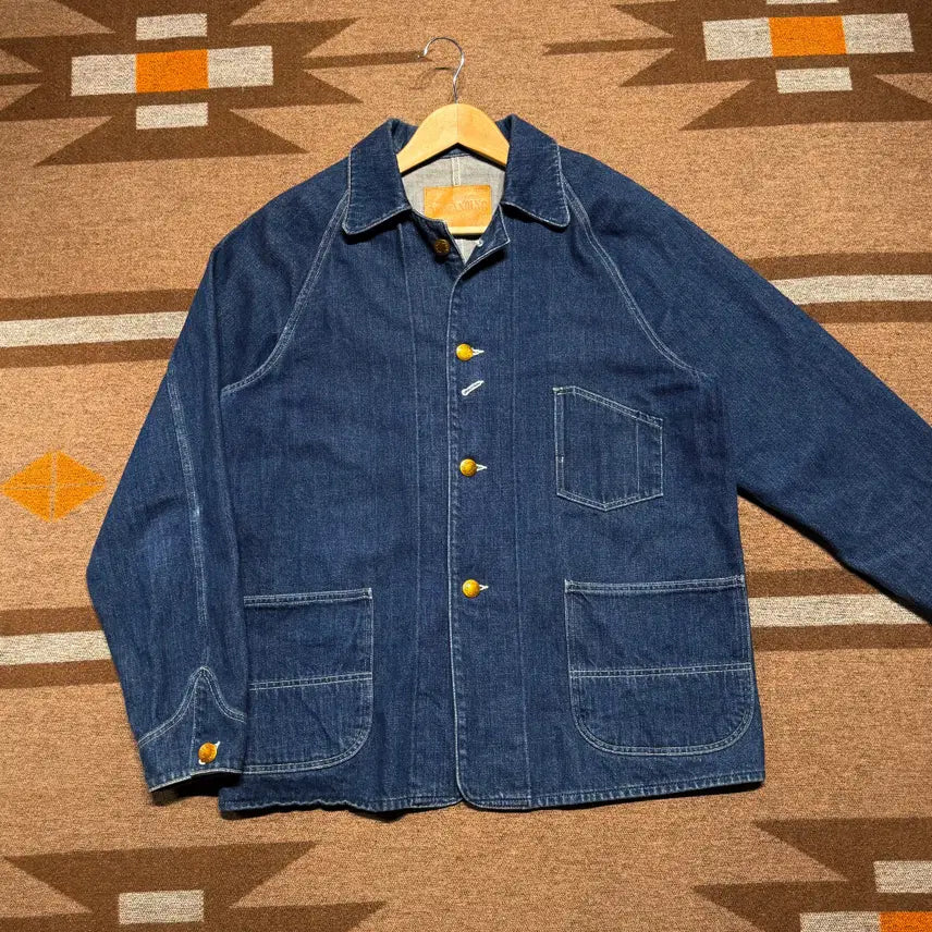 [BUNJANG] Outstanding Heavy Denim Coverall Jacket L / 아웃스탠딩 헤비 데님 커버올 자켓 L
