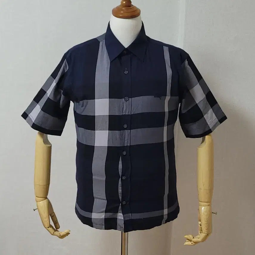 [BUNJANG] Burberry Checked Short-Sleeve Shirt Men&