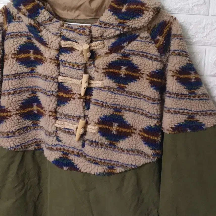 [BUNJANG] Nordic Navajo Duffle Hooded Coat Jacket / 노르딕 나바호 더플 후드 코트자켓 판매합니다