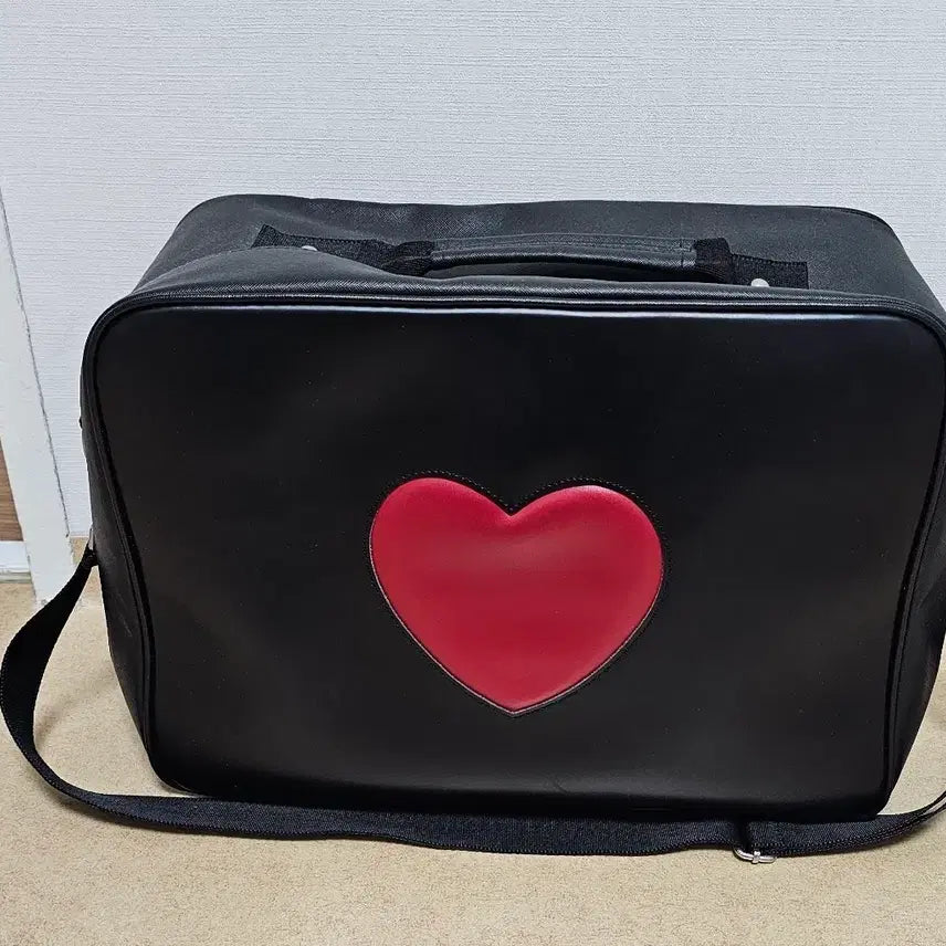[BUNJANG] Heart Point Black Tote Bag Shoulder Bag / 하트 포인트 블랙 토트백 숄더백