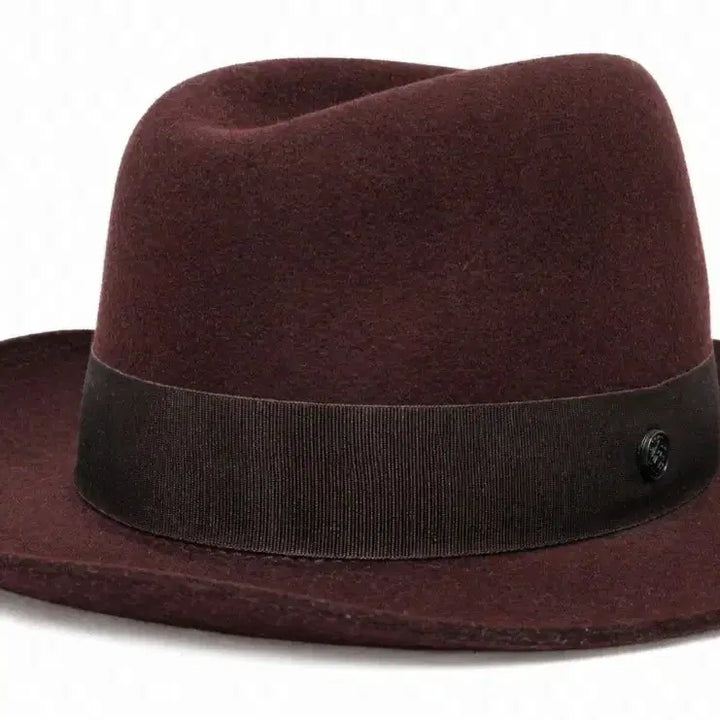 [BUNJANG] Helen Kaminski Genuine Fedora Hat Medium Deep Burgundy / 헬렌카민스키 정품 페도라 모자(M)