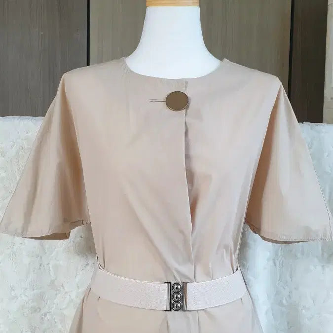 [BUNJANG] Beige Button Detail Midi Dress / 원피스 예뻐요~