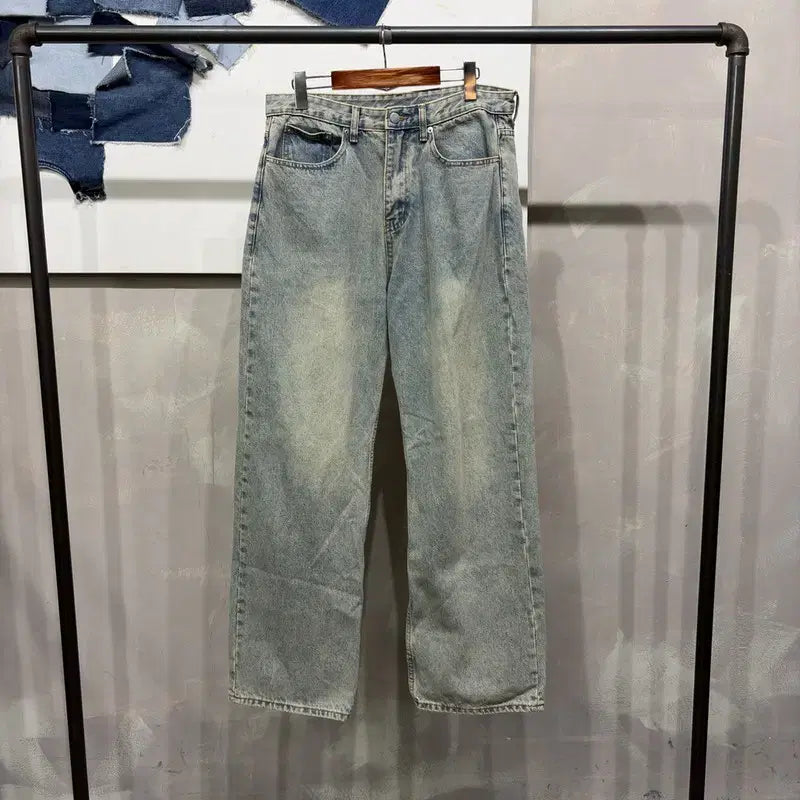 [BUNJANG] Trillion Casual Vintage Washed Denim Pants Jeans (33 Inch) / (33인치) 트릴리온 캐주얼 빈티지 워싱 데님팬츠 청바지