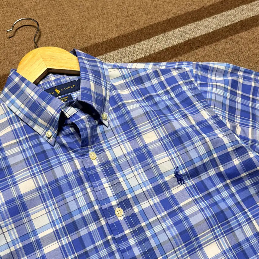 [BUNJANG] Polo Ralph Lauren Check Stretch Shirt Size S (95) / 폴로랄프로렌 체크 스트레치 셔츠 s 95