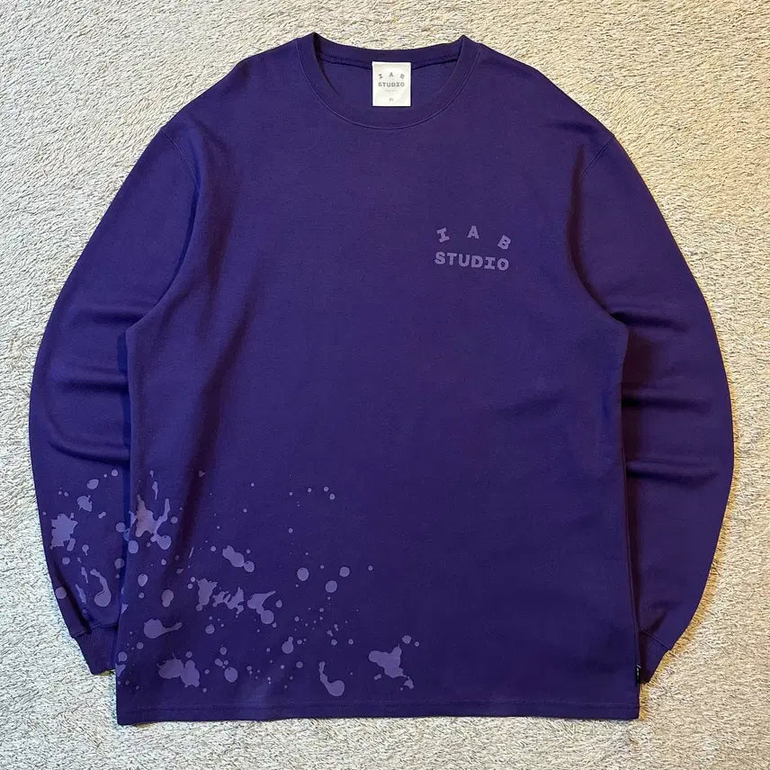 [BUNJANG] IAB STUDIO Painting Long Sleeve Purple XL / [XL] 아이앱 스튜디오 IAB STUDIO 페인팅 롱슬리브 긴팔 퍼플