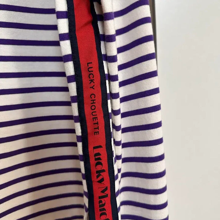 [BUNJANG] Lucky Chouette Lucky Marche Striped T-Shirt Free Size / 럭키슈에뜨  럭키마르쉐 스트라이프 티셔츠 F 상태좋아요
