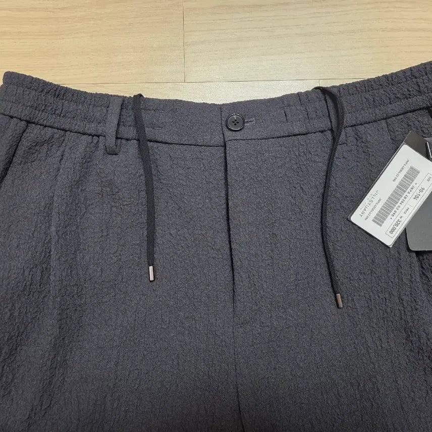 [BUNJANG] JILLSTUART NEW YORK Grey Seersucker String Pants (Size 90/33-34) / 질스튜어트뉴욕 그레이 시어서커 스트링 팬츠 90 33-34 정가 32만원