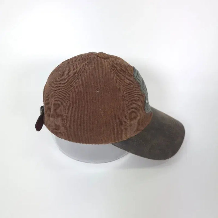 [BUNJANG] Litmus Brown Corduroy Shield Ball Cap / 리트머스 브라운 코듀로이 쉴드 볼캡