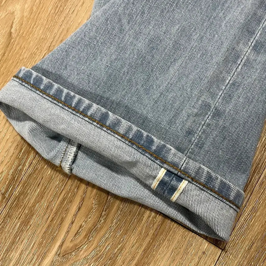 [BUNJANG] Outstanding 30s Slub Selvedge Wide Denim Pants / (새상품) 아웃스탠딩 30s 신치백 와이드 셀비지데님 32