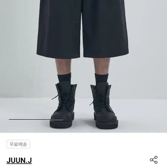 [BUNJANG] Juun.J Black Denim Wide Bending Pants / 준지 juun.j 블랙 데님 와이드 밴딩 팬츠 공용