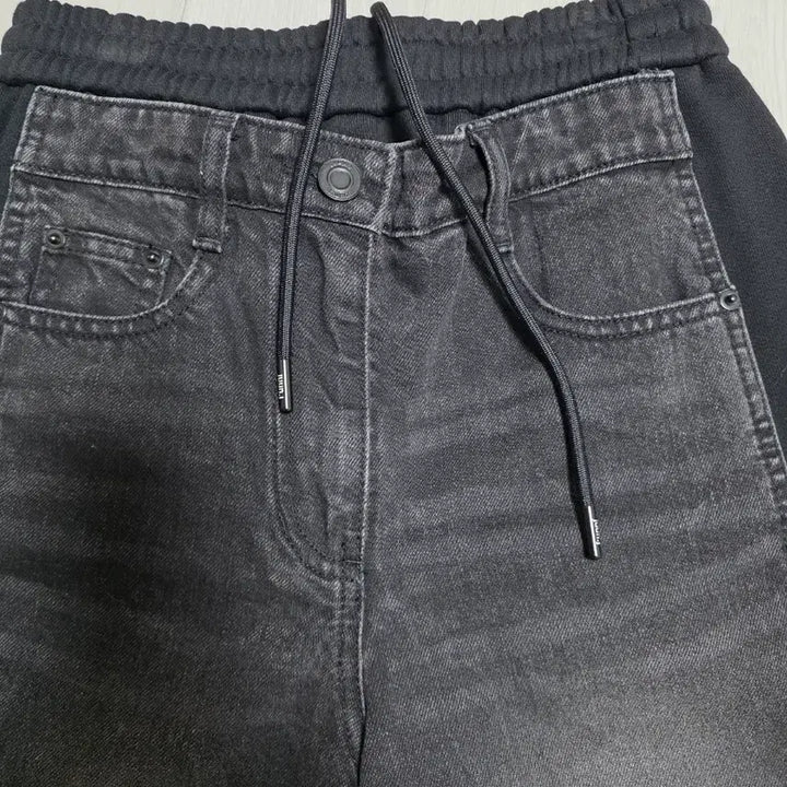 [BUNJANG] Juun.J Black Denim Wide Bending Pants / 준지 juun.j 블랙 데님 와이드 밴딩 팬츠 공용