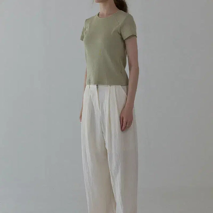 [BUNJANG] Staypeople Signature Two-Tuck Pants Cream / 스테이피플 시그니처 투턱팬츠