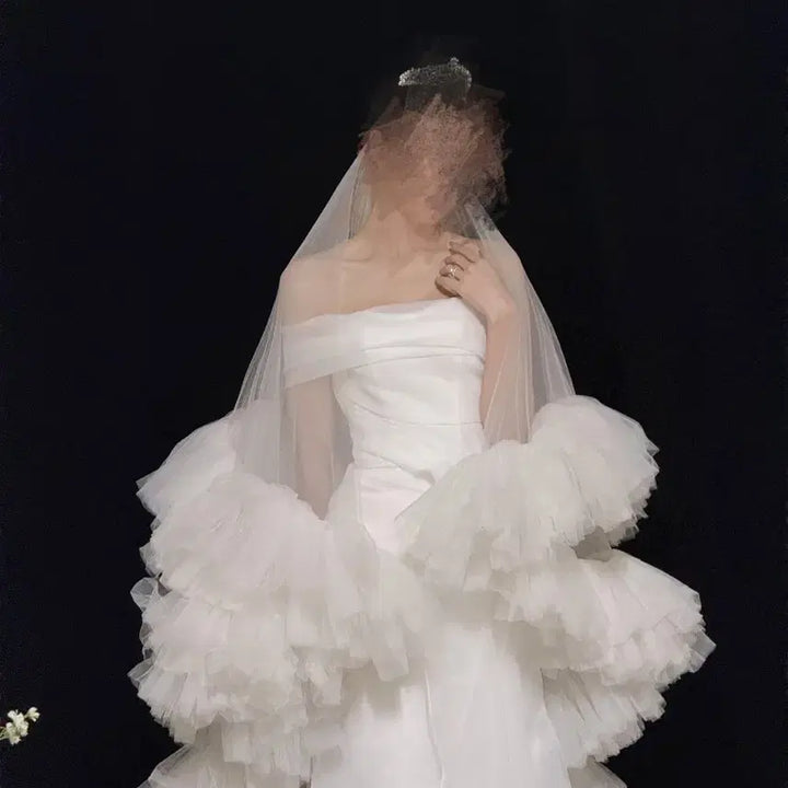 [BUNJANG] Off-the-Shoulder Mermaid Wedding Dress Rental / 오프숄더 머메이드 웨딩드레스