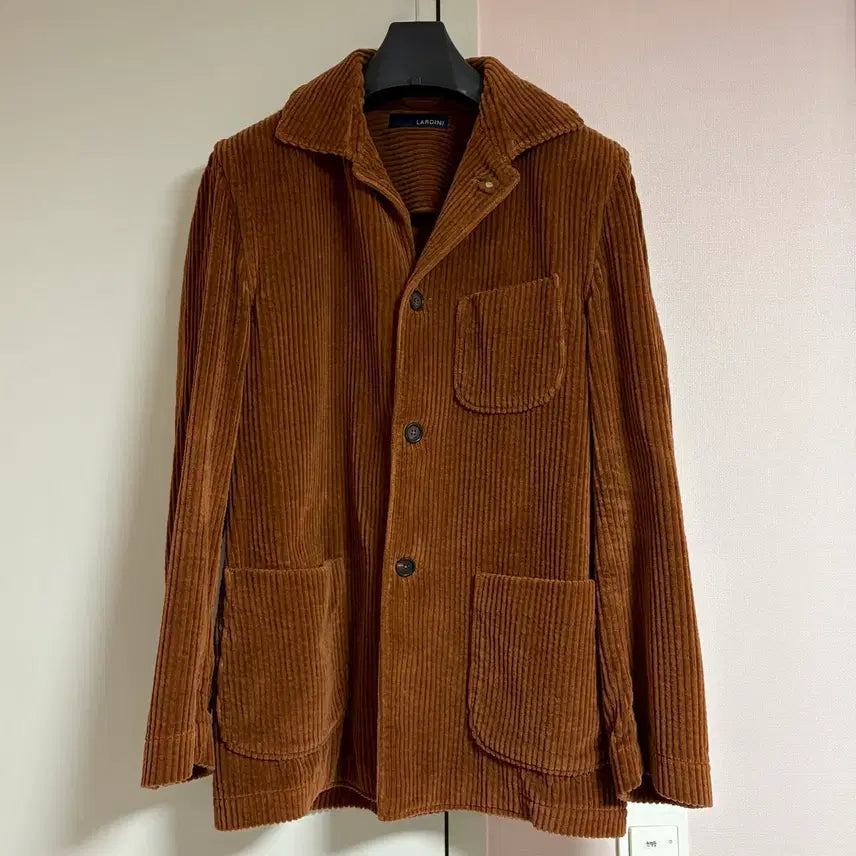 [BUNJANG] Lardini Corduroy Jacket Brown Size 48 (Korean Size 100) / 라르디니 코듀로이 자켓 48 (한국 사이즈 100)