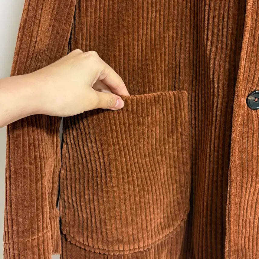 [BUNJANG] Lardini Corduroy Jacket Brown Size 48 (Korean Size 100) / 라르디니 코듀로이 자켓 48 (한국 사이즈 100)