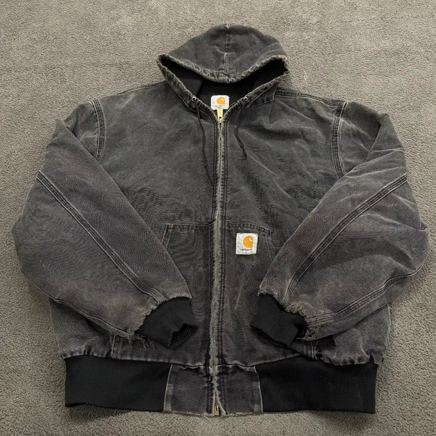 [BUNJANG] Carhartt WIP Hooded Work Jacket Black / [정품] 칼하트 후드 워크 자켓 블랙