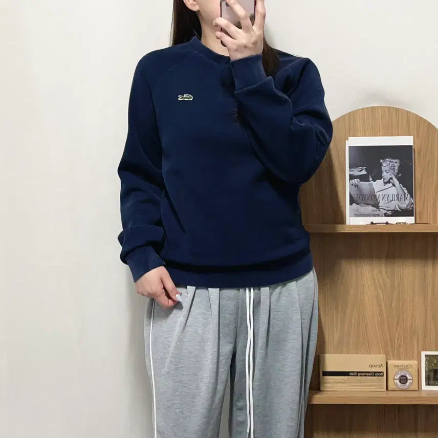 [BUNJANG] Lacoste Navy Sweatshirt Size 34 / [정품] 라코스테 네이비 맨투맨 [ 34 ]