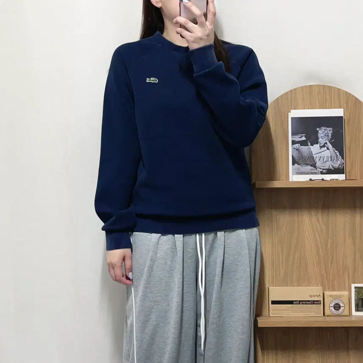 [BUNJANG] Lacoste Navy Sweatshirt Size 34 / [정품] 라코스테 네이비 맨투맨 [ 34 ]