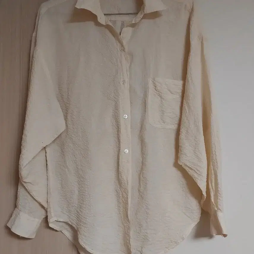 [BUNJANG] Ivory 100% Silk Blouse - Size 66 / 아이보리 셔츠 블라우스 100프로실크 66