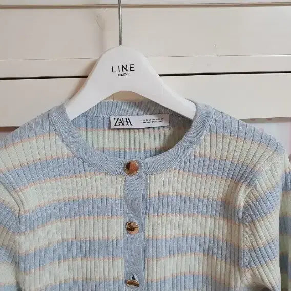 [BUNJANG] Zara Striped Knit Cardigan Sweater (Size 55) / 자라 니트 스웨터 가디건/55