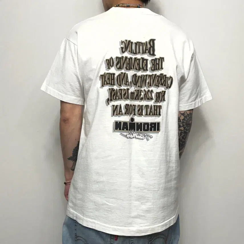 [BUNJANG] 90s Fruit of the Loom Kappa Single Stitch Short Sleeve T-Shirt - Size L / 90s 프룻오브더룸 KAPPA 빈티지 싱글스티치 반팔티