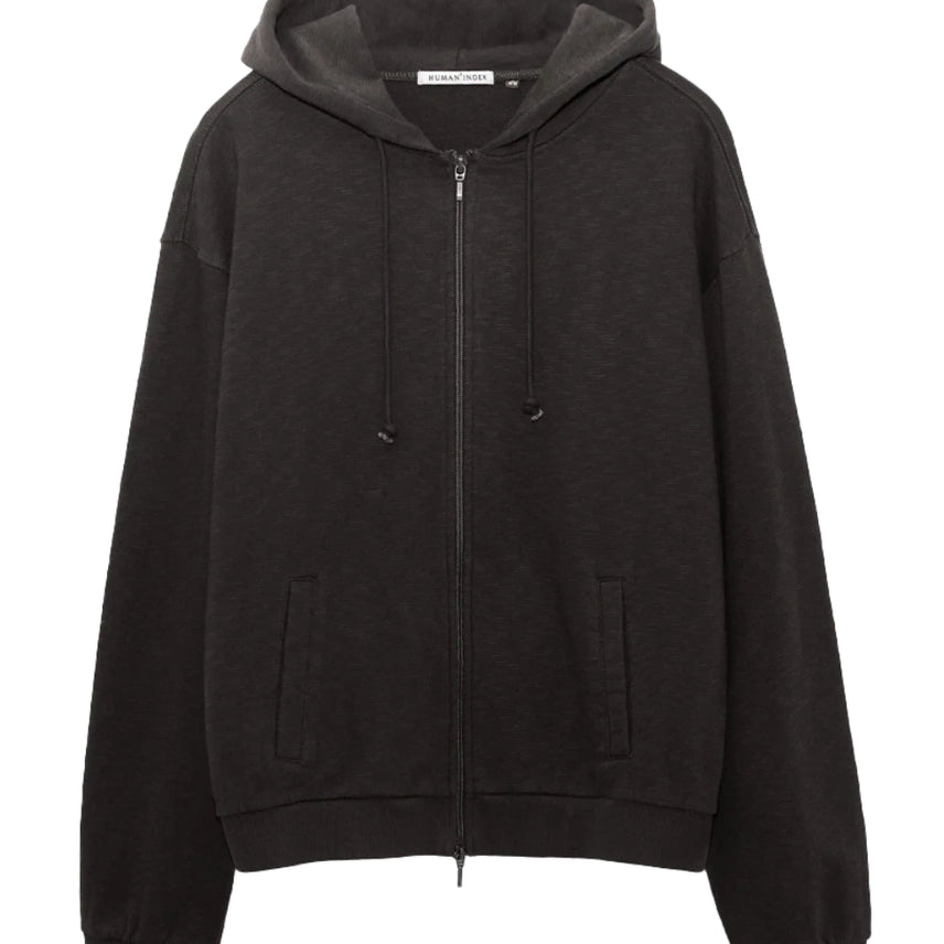 [BUNJANG] Politeru Human Index Human Slub Single Zip Hoodie Brown / (2) 폴리테루 휴먼인덱스 휴먼 슬럽 싱글 집후디 브라운