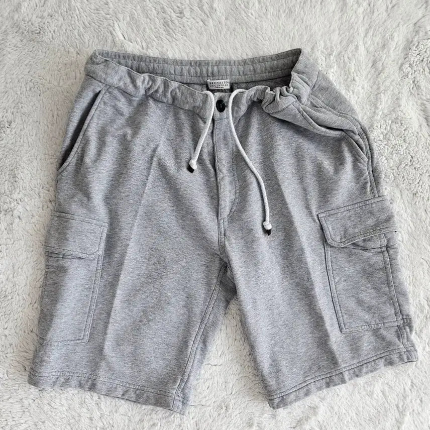 [SOLD OUT] 브루넬로 쿠치넬리 스트링 저지 카고 숏츠