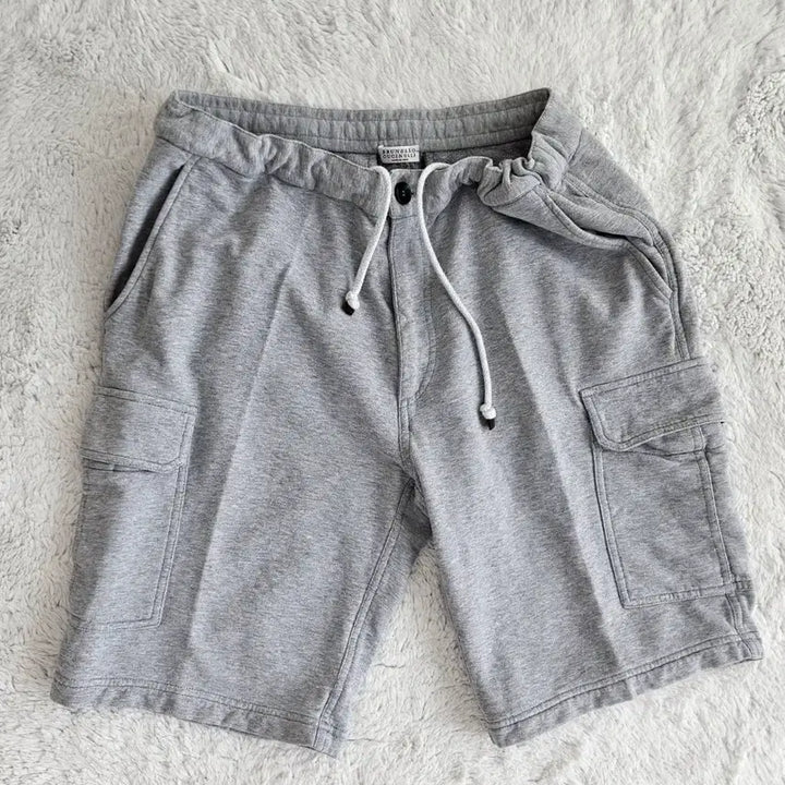 [SOLD OUT] 브루넬로 쿠치넬리 스트링 저지 카고 숏츠