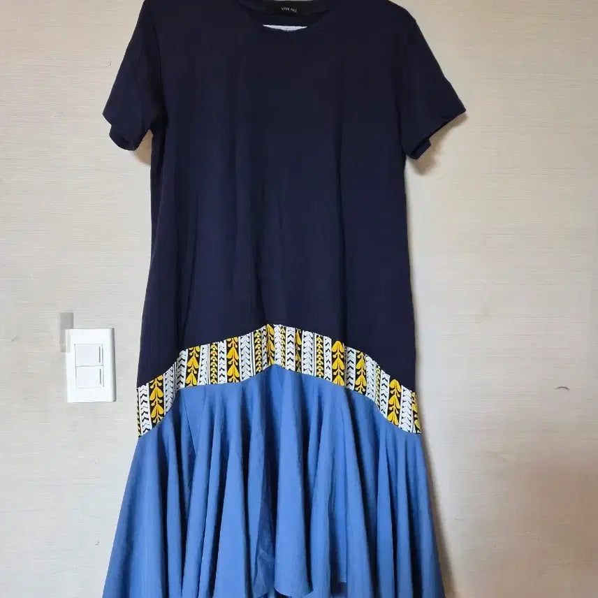 [SOLD OUT] VAN AKE 네이비 블루 레이어드 원피스