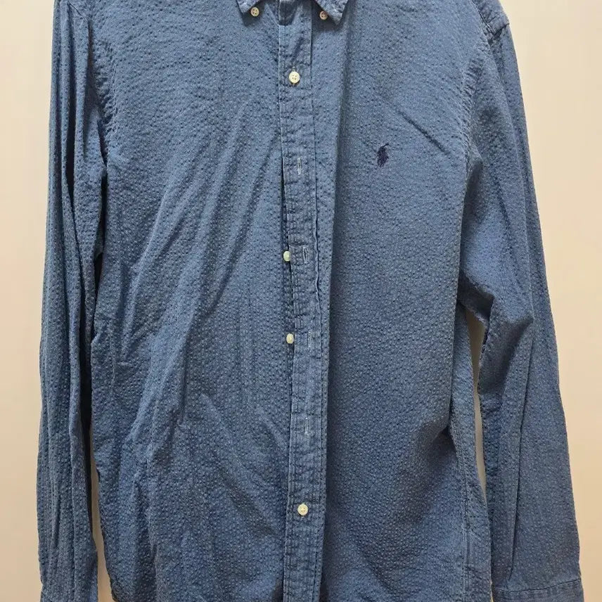 [BUNJANG] Polo Ralph Lauren Indigo Seersucker Shirt L / 폴로 랄프로렌 인디고 시어서커 셔츠 L