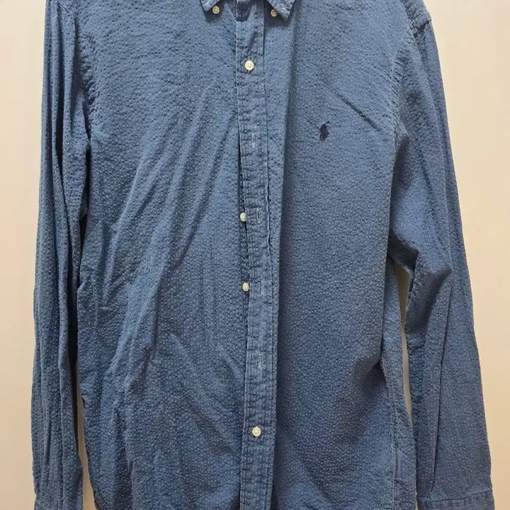 [BUNJANG] Polo Ralph Lauren Indigo Seersucker Shirt L / 폴로 랄프로렌 인디고 시어서커 셔츠 L