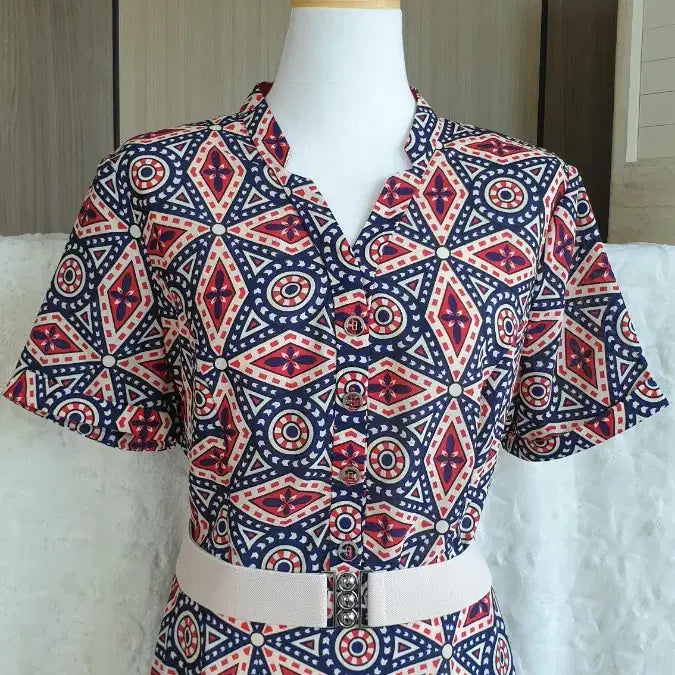 [BUNJANG] Luxury Dress with Silver Buttons and Belt / 원피스 럭셔리해요~