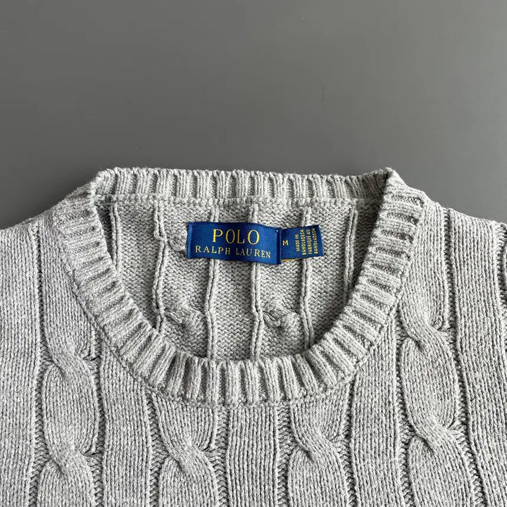 [BUNJANG] Polo Ralph Lauren Cotton Cable Knit Sweater / [M] 폴로 랄프로렌 코튼 꽈배기 케이블 니트 스웨터